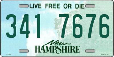 NH license plate 3417676