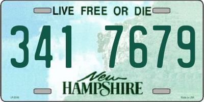 NH license plate 3417679
