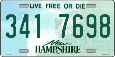 NH license plate 3417698
