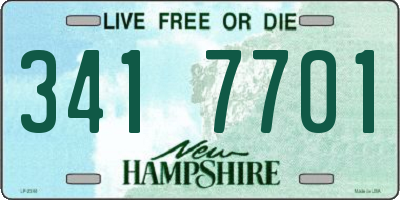NH license plate 3417701