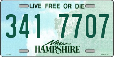 NH license plate 3417707