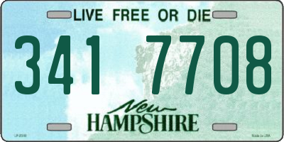 NH license plate 3417708