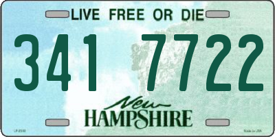 NH license plate 3417722