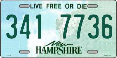 NH license plate 3417736