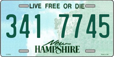 NH license plate 3417745