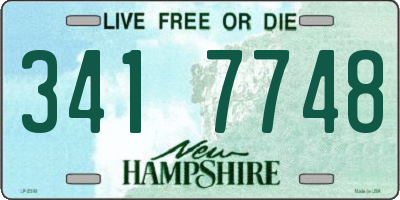 NH license plate 3417748