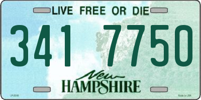 NH license plate 3417750