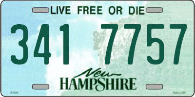 NH license plate 3417757