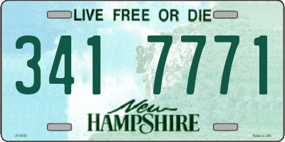 NH license plate 3417771