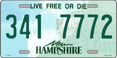 NH license plate 3417772