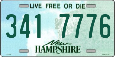 NH license plate 3417776