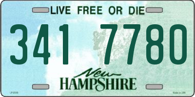 NH license plate 3417780