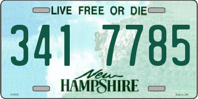 NH license plate 3417785