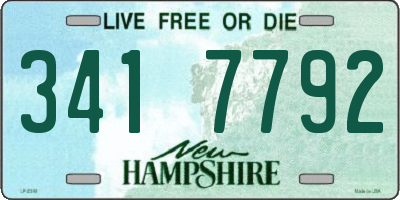 NH license plate 3417792