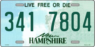 NH license plate 3417804