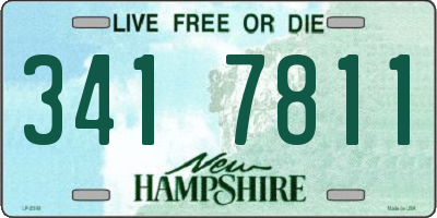 NH license plate 3417811