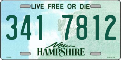 NH license plate 3417812