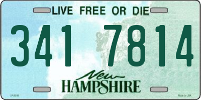 NH license plate 3417814