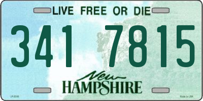 NH license plate 3417815