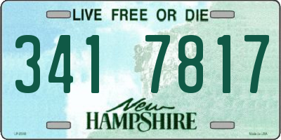 NH license plate 3417817