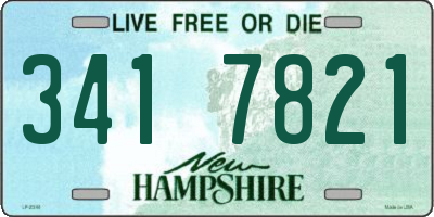 NH license plate 3417821