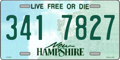 NH license plate 3417827