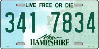 NH license plate 3417834