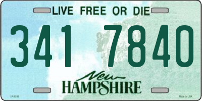 NH license plate 3417840