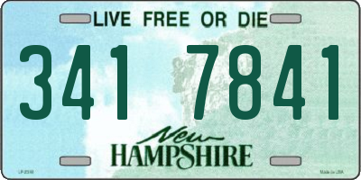 NH license plate 3417841
