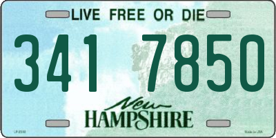 NH license plate 3417850