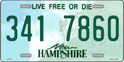 NH license plate 3417860