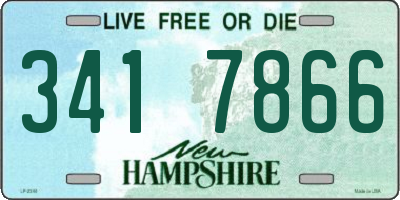 NH license plate 3417866