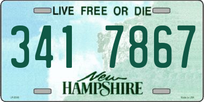 NH license plate 3417867