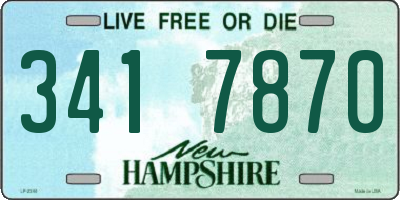 NH license plate 3417870