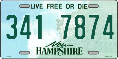 NH license plate 3417874