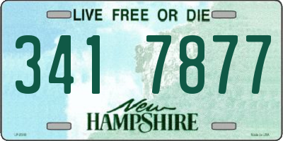 NH license plate 3417877