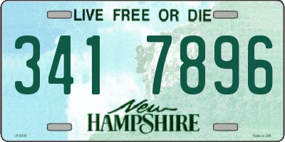 NH license plate 3417896