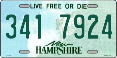 NH license plate 3417924