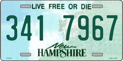 NH license plate 3417967