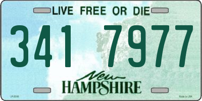 NH license plate 3417977