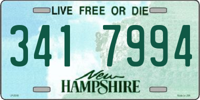 NH license plate 3417994