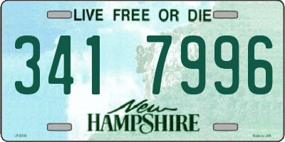 NH license plate 3417996