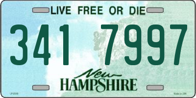 NH license plate 3417997