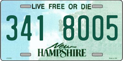 NH license plate 3418005