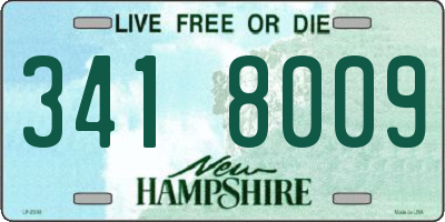NH license plate 3418009