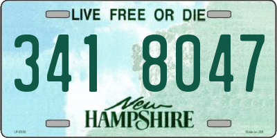 NH license plate 3418047