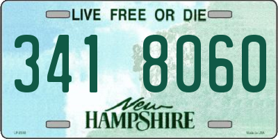NH license plate 3418060