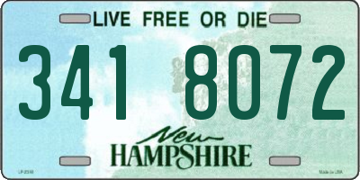 NH license plate 3418072