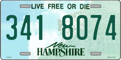 NH license plate 3418074