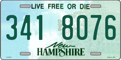 NH license plate 3418076